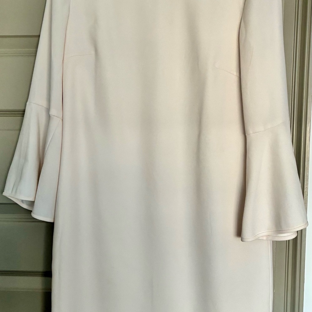Club Monaco Cream Long Sleeve Dress